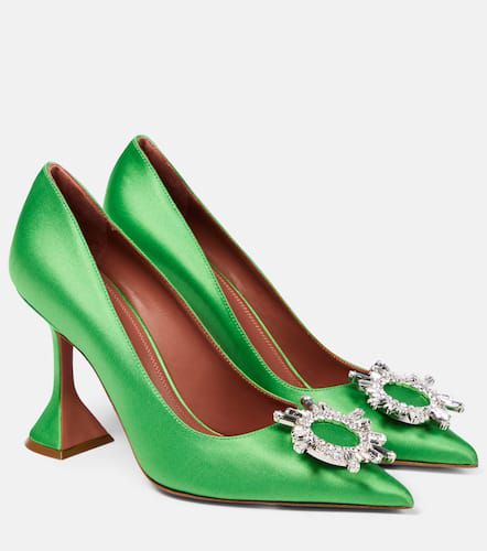 Begum embellished satin pumps - Amina Muaddi - Modalova