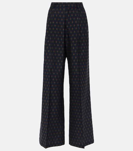 High-rise wool and cotton wide-leg pants - Etro - Modalova