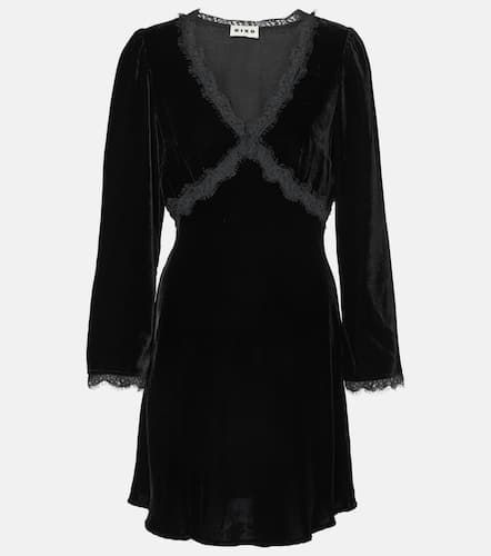 Macie lace-trimmed velvet minidress - Rixo - Modalova