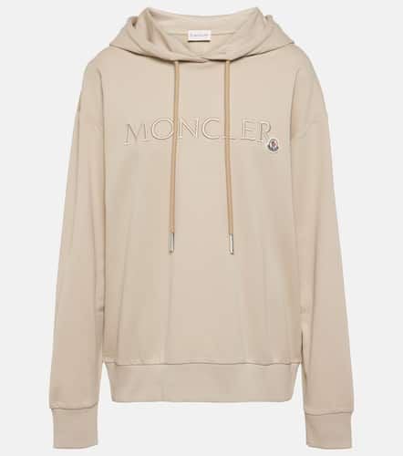 Moncler Logo cotton jersey hoodie - Moncler - Modalova