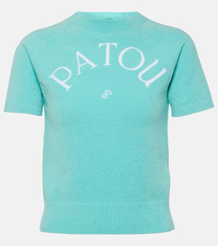 Logo knitted cotton-blend T-shirt - Patou - Modalova
