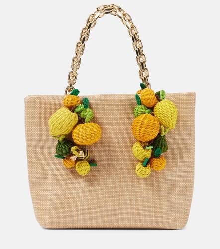 Citrus Punch Mini raffia-effect tote bag - Aquazzura - Modalova