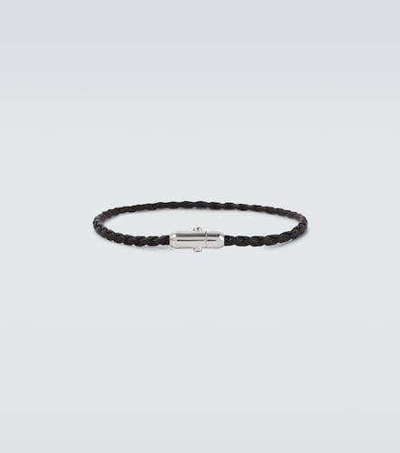 Pulsera trenzada de piel y plata de ley - Bottega Veneta - Modalova