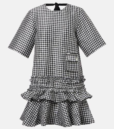 Ganni Gingham ruffled minidress - Ganni - Modalova