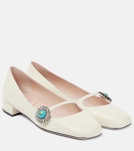 Daisy embellished leather Mary Jane pumps - Valentino Garavani - Modalova