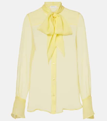 Sheer tie-neck silk chiffon blouse - Nina Ricci - Modalova