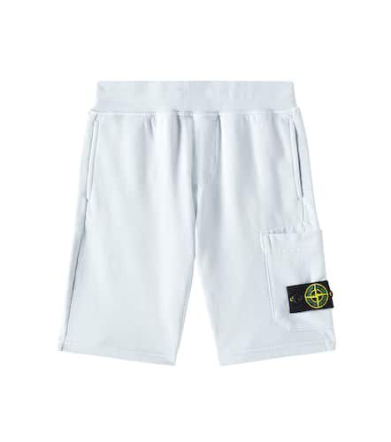 Compass cotton shorts - Stone Island Junior - Modalova