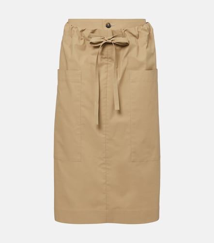 Falda midi de algodón revestido - Tod's - Modalova