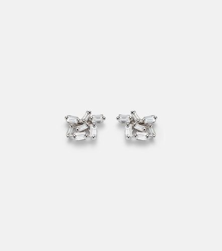 Classic 18kt white gold stud earrings with diamonds - Suzanne Kalan - Modalova