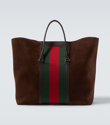 Gucci Borsa Web Stripe in suede - Gucci - Modalova