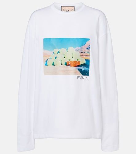 Camiseta de jersey de algodón estampada - Plan C - Modalova