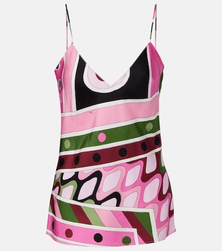 Top de satén de seda estampado - Pucci - Modalova