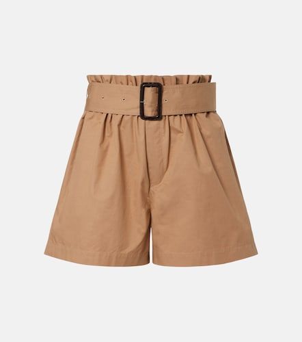 Shorts de algodón con cinturón - Saint Laurent - Modalova