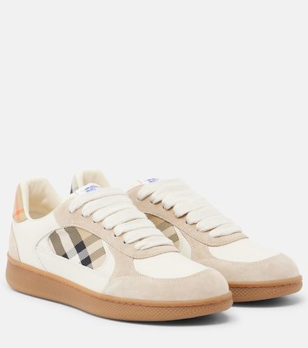 Terrace leather and suede sneakers - Burberry - Modalova