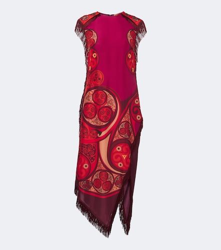 Vestido midi Alchemy de seda con flecos - La DoubleJ - Modalova