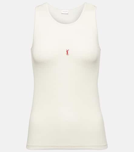 Tank top Cassandre in maglia di lana a coste - Saint Laurent - Modalova