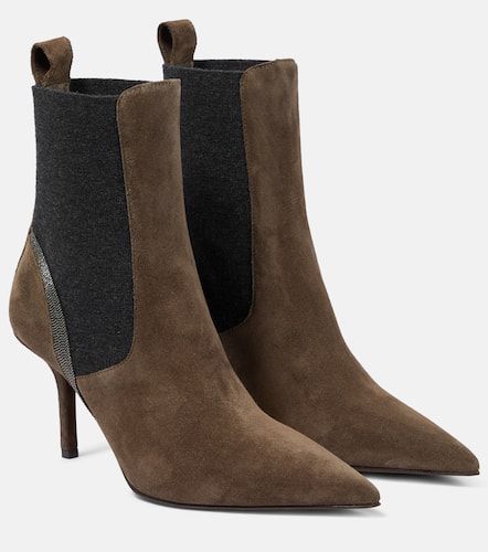 Ankle Boots aus Veloursleder - Brunello Cucinelli - Modalova