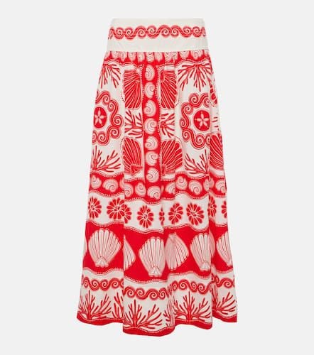 Ainika Shell linen-blend maxi skirt - Farm Rio - Modalova