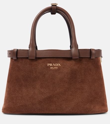 Buckle Small suede tote bag - Prada - Modalova