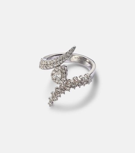 Anillo Y-Not de oro blanco de 18 ct con diamantes - Yeprem - Modalova