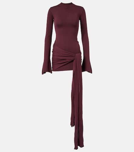 Draped silk-blend jersey minidress - Aya Muse - Modalova