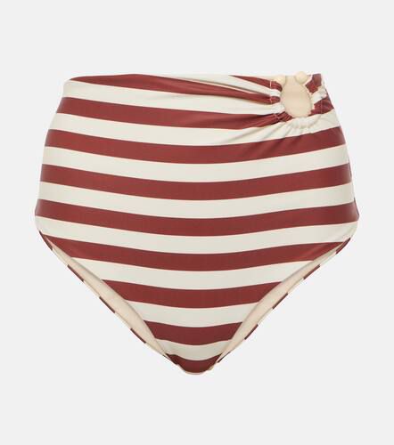 Striped high-rise bikini bottoms - Johanna Ortiz - Modalova