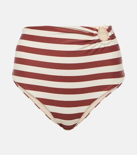 Striped high-rise bikini bottoms - Johanna Ortiz - Modalova