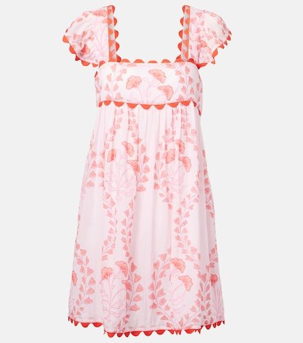 Vestido corto de algodón estampado - Juliet Dunn - Modalova