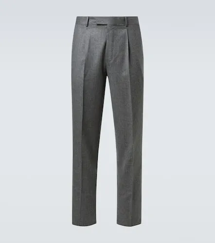 Zegna Wool flannel straight pants - Zegna - Modalova