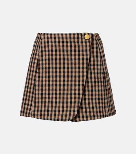 Ganni Checked wool wrap skirt - Ganni - Modalova