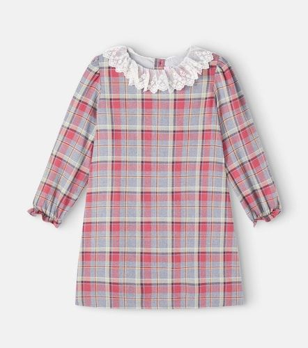 Vestido de algodón a cuadros con encaje - Bonpoint - Modalova