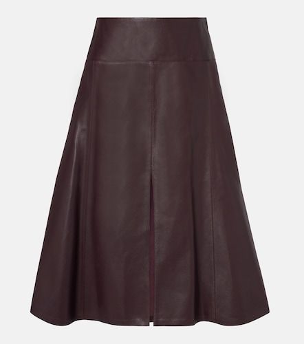 Alaia Low-rise leather midi skirt - Alaia - Modalova