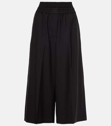 Loewe Cropped wool wide-leg pants - Loewe - Modalova