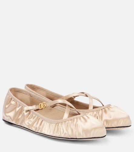 Bailarinas Vally de satén - Dolce&Gabbana - Modalova
