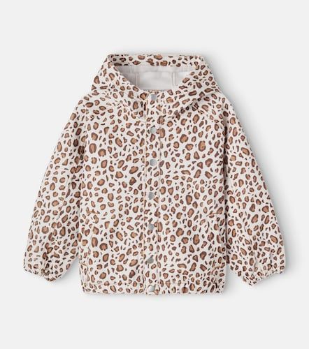 Giacca in cotone con cappuccio e stampa leopardata - Tinycottons - Modalova