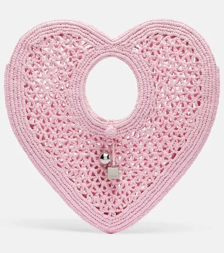Spiaggia Coeur Small raffia top-handle bag - Jacquemus - Modalova