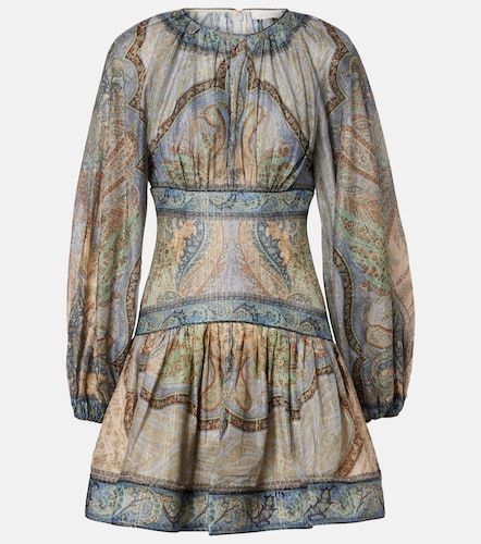 Abito corto Wanderlust in misto cotone e seta - Zimmermann - Modalova