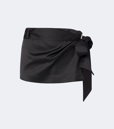 The Attico Belted satin miniskirt - The Attico - Modalova