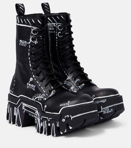 Bulldozer lace-up leather ankle boots - Balenciaga - Modalova