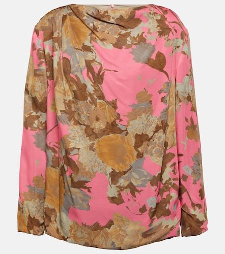 Blusa drapeada estampada - Dries Van Noten - Modalova