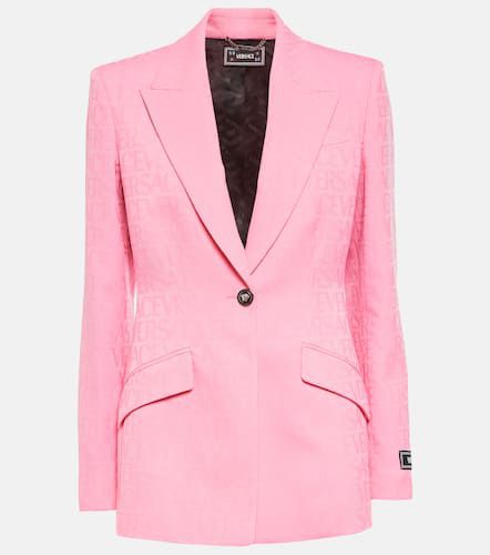 Allover virgin wool blazer - Versace - Modalova