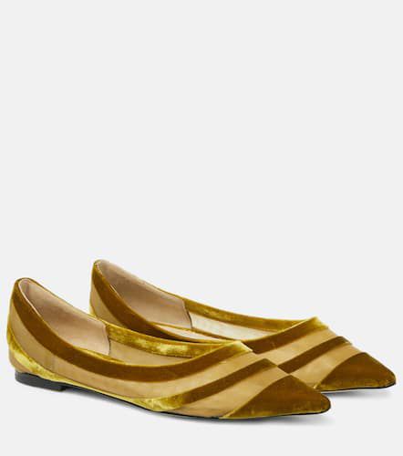 Love velvet-trimmed ballet flats - Jimmy Choo - Modalova