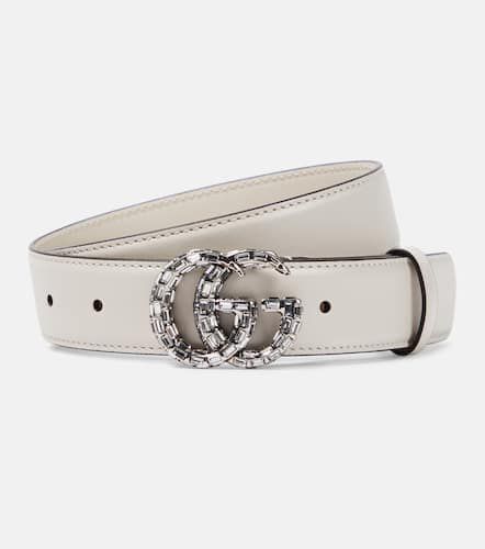 Cinturón GG Marmont de piel adornado - Gucci - Modalova