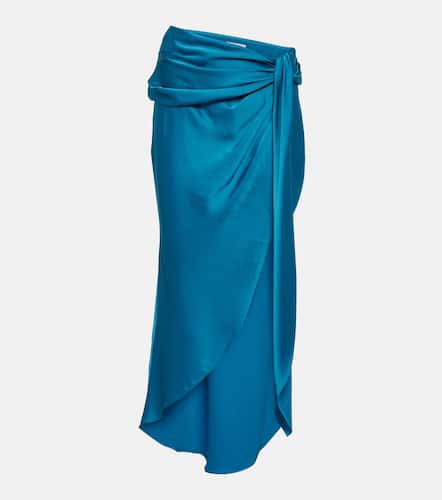 Elisabetta draped satin midi skirt - Simkhai - Modalova