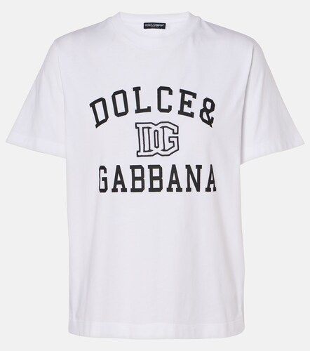 Camiseta de jersey de algodón con logo - Dolce&Gabbana - Modalova