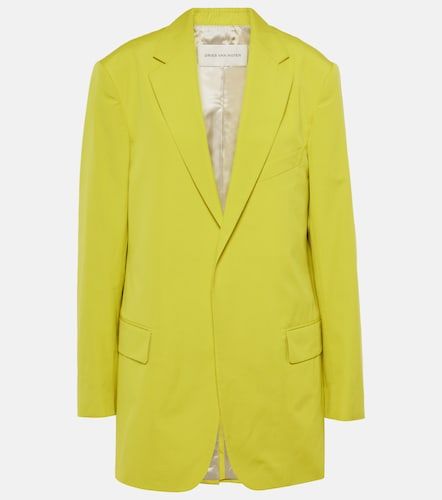 Blazer in popeline di cotone oversize - Dries Van Noten - Modalova