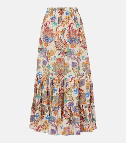 Falda larga de algodón con paisley - Etro - Modalova