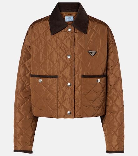 Steppjacke aus Re-Nylon mit Cord - Prada - Modalova