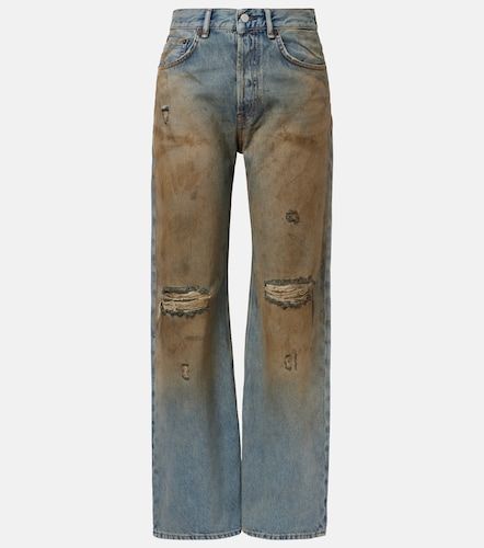 F distressed mid-rise wide-leg jeans - Acne Studios - Modalova