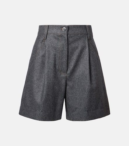 High-Rise Shorts aus Schurwolle - Brunello Cucinelli - Modalova